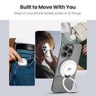 MyBat DockIt 360° Magnetic Wireless Charger + Ring Grip Stand - White-Input: DC 5V/2A, 9V/2.22A, 12V/1.67A (Quick Charge or Power Delivery). Output: 5W / 7.5W / 10W / 15W. Frequency: 110-205 kHz