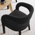 Modway Pinnacle Boucle Upholstered Dining Chair - Black - 2 Pack-Assembly Required