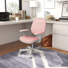 Vinsetto - Petite chaise de bureau en maille avec roulettes - rose-Roulettes pour déplacer facilement la chaise à tout moment