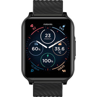 Motorola MotoWatch 70 - 48 x 36mm - Heart Rate Monitor - Black-Dynamic health tracking uses an accelerometer, gyroscope, heart-rate monitor, and SpO2 sensor to monitor your steps, distance, running, elevation, calories burned, heart rate, and more