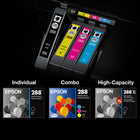 Epson 288 DURABrite Ultra Ink Cartridge Combo Pack - Standard Capacity - Black/Colour CMY-Epson printing system is specifically designed to be used with Epson Genuine Cartridges. Use of non-genuine ink could cause damage not covered under the printer's limited warranty