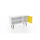 Manhattan Comfort Liberty 42.52" TV Stand, White and Yellow (212BMC64)-Recommended for a 32" -46" TV.
