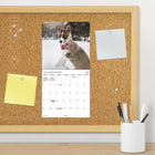 DateWorks 2026 16-Month Mini Wall Calendar - 7" x 7" - Puppies - Bilingual-Features monthly pages for January to December 2026, as well as the last 4 months of 2025