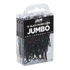 JAM Paper Colourful Jumbo Paper Clips - 2"- Black - 75 Pack-Size: 2 inches (Large/Jumbo) | Keep your stacks of paper organized with coloured paper clips