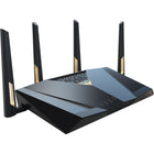 ASUS RT-BE88U BE7200 Wireless Dual-Band Multi-Gig Router - Black-Unleash demanding WiFi 7 and 10G network applications with a powerhouse quad-core 2.6GHz 64-bit CPU