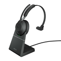 Jabra Evolve2 65 Link380A UC Mono Headset with Stand - Black-Mono headset