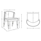 Manhattan Comfort Ola 21.46" Modern Chenille Upholstered Dining Chair - Grey - Set of 2-Upholstered in Luxurious Chenille with High Density Foam Filled Padding