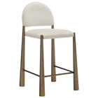 Modway - Hayley Tissu rembourré Tabouret de comptoir - Crème en laiton-Tabouret polyvalent