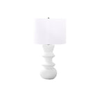 Monarch Specialties 26" H Contemporary Table Lamp - Cream Ceramic / Ivory / Cream Shade-This stylish and fashionable 26"h table lamp with a unique geometric base will brings a contemporary flare to your home office, living room, or bedroom