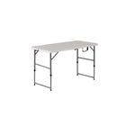 TygerClaw 48 in. Adjustable Fold Utility Table with Heavy Duty Steel Frame-Adjustable height ranges from 21.3 to 29.1 inches for different tasks