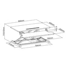 Ezywork - Convertisseur de bureau réglable en hauteur 32" (81 cm) pour passer de la position assise à la position debout - Bois foncé-Garantie limitée d'un an du fabricant