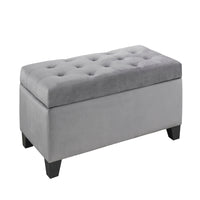 Brassex Aiden Storage Ottoman - Grey-Slim profile