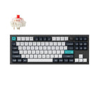 Keychron Q3 Max RGB Wireless Mechanical Keyboard - Red Switch - TKL Layout with Knob - Carbon Black-Exceptional Connectivity: Seamlessly switch between devices with the 2.4 GHz wireless connection or Bluetooth 5.1, offering fast response times and multitasking capabilities across your computer, phone, and tablet.