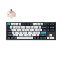 Keychron Q3 Max RGB Wireless Mechanical Keyboard - Red Switch - TKL Layout with Knob - Carbon Black-Exceptional Connectivity: Seamlessly switch between devices with the 2.4 GHz wireless connection or Bluetooth 5.1, offering fast response times and multitasking capabilities across your computer, phone, and tablet.