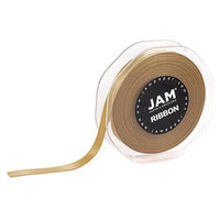JAM Paper Double Faced Satin Ribbon - 3/8" W x 25 yd. - Gold-Colour: Gold
