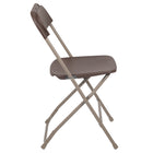 Flash Furniture – Chaise pliante en plastique série Hercules de luxe, capacité de 800 lb, brun, 10/paquet-Capacité de poids de 650 lb