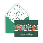 Pierre Belvedere Christmas Card Set - Small Village - English - 20 Pack-Blank interiors for personalized greetings