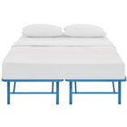 Modway Horizon Stainless Steel Queen Bed Frame - Light Blue-Eliminates Need For Box Spring