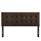 Modway Emily Stain-Resistant Performance Velvet Full Size Headboard - Chocolate Brown-Assembly Required