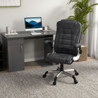 Vinsetto Big and Tall Office Chair with Microfibre Cloth and Flip-up Arms-Take a break and stretch out with tilt function