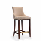 Manhattan Comfort - Shubert tabouret de bar moderne en similicuir 22,64" - lot de 2 - beige-Capacité de poids : 250 lb