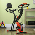 Soozier - Vélo D’Exercice Pliable 3 En 1 Avec Résistance Magnétique À 8 Niveaux - Rouge-Conception 3-en-1, positions verticale, détendue ou allongée  