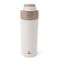 Sully Double Wall Stainless Steel Vacuum Flask - 25 oz - Taupe-Features a push-button dual lid for sipping or chugging