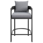 Modway Tahoe Outdoor Patio Aluminum Counter Stool - 36.5" - Grey-No Assembly Required