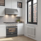Kucht 30" KNG Series Pro Style Propane Gas Range - Stainless Steel/Cement Grey-Sealed burners make the range easy to clean