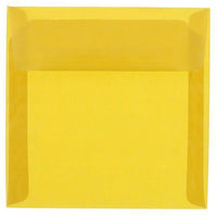 JAM Paper - Enveloppes d'invitation carrées en vélin translucide - 8,5 po x 8,5 po - Or - 25/paquet (PACV597)-Couleur: Or Translucide