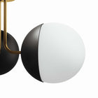 Modway Stellar 3-Light Semi-Flush Ceiling Light - Opal/Satin Brass-Professional Installation Required