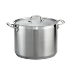 Tramontina - Gourmet Marmite en acier inoxydable 16 Qt à 3 couches avec couvercle-Base à 3 couches impactée en acier inoxydable 18/10 premium