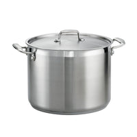 Tramontina - Gourmet Marmite en acier inoxydable 16 Qt à 3 couches avec couvercle-Base à 3 couches impactée en acier inoxydable 18/10 premium