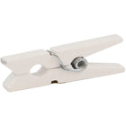 JAM Paper Wood Clip Clothes Pins - Medium - 1 1/8" - White - 50 Pack-Size: 1 1/8 inches