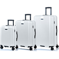 Champs Marquis 3 Piece Luggage Set - White-Built to last. Light-weight, water-resistant, durable polycarbonate hard-shell
