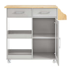 Modway Culinary Kitchen Cart With Spice Rack - Light Grey Natural-8
