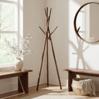 Decent Living - Porte-manteau en bois - Finition noyer sur frêne-Style : Design minimaliste pour s'intégrer à tous les espaces