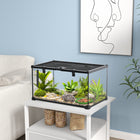 PawHut - Terrarium en verre pour reptiles - enceinte pour araignée sauteuse avec thermomètre-Fabriqué en treillis métallique, le dessus offre une ventilation adéquate pour répondre aux besoins des éleveurs de reptiles 