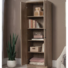 Sauder HomePlus Storage Cabinet - Brushed Oak-Safety first: Wall anchor kit provided to help prevent tip-over accidents