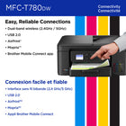 Brother - MFC-T780DW Imprimante tout-en-un à jet d’encre couleur sans fil INKvestment Tank avec impression recto vers et 3 ans d’encre-Qualité d’impression monochrome et couleur fiable
