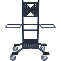 Bretford Explorer TV Cart with Handle and Directional Locks - Storm Blue-Our heavy duty mobile TV stand is perfect for transporting large screens, as it comes equipped with a VESA mounting pattern designed to support screens up to 86 inches. It has a weight capacity of up to 200 lbs