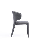 Manhattan Comfort Conrad 20.47" Mid-Century Modern Woven Tweed Upholstered Dining Chair - Grey - Set of 2-Seat Height: 17.3"