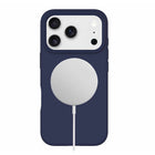 Blu Element Silicone Compatible with MagSafe Case for iPhone 17 Pro - Navy-Raised Edges to protect the camera and screen