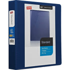 Staples® – Reliure de présentation standard à anneaux en D, 1 1/2 po, bleu-Anneaux sans interstice permettant de facilement tourner les pages 
