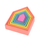 TickiT Rainbow Architect Houses - Set of 7-Kid-friendly design: These chunky pieces feature safe, smooth edges. They are perfect for little hands to play with. Add them to sensory bins, montessori-based activities or calming corners