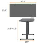 ShoppingAll 48"W Dual Motor Height Adjustable Electric Standing Desk - Black-Assembly required