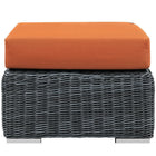 Modway Summon Outdoor Patio Sunbrella Ottoman - Canvas/Tuscan-Powder Coated Aluminum Frame