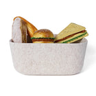 My Home My Living Strong Felt Oval Basket 3-Piece Set - 14"L x 11"W x 6"H - Cream-Easy to carry with cut out handles 