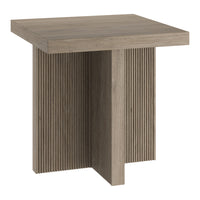 Hudson&Canal Boden 22"W Square Side Table - Antiqued Grey Oak-A contemporary Scandinavian design for your living room, den, and more