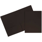 JAM Paper Premium Matte Coloured Cardstock Two-Pocket Presentation Folders - Chocolate Brown - 6 Pack-Chocolate Brown Folder